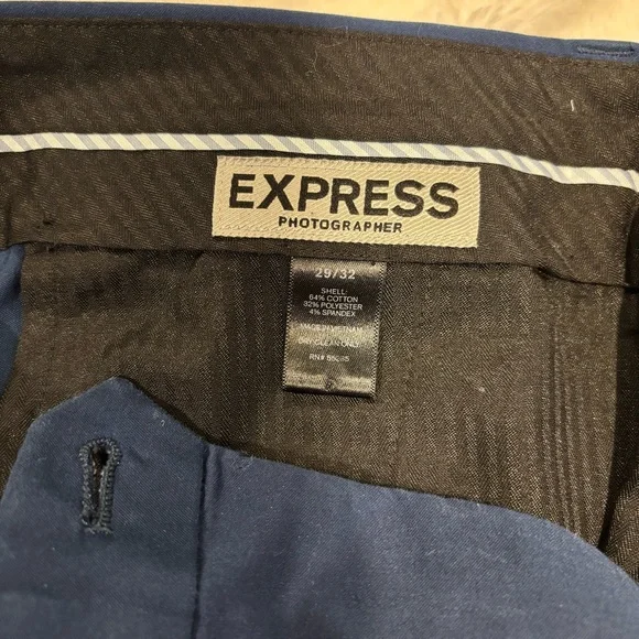 Express Slim Fit Men’s Ocean Blue “Photographer” Suit - Picture 12 of 16